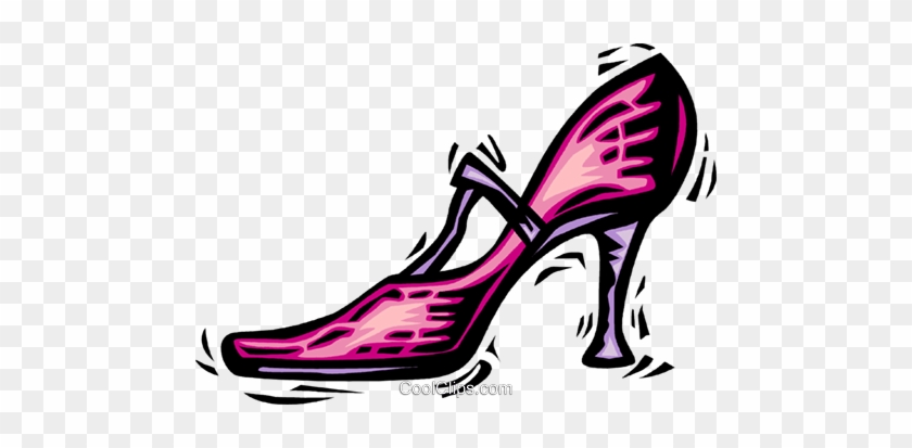 Dress Shoe Royalty Free Vector Clip Art Illustration - Basic Pump #1588929