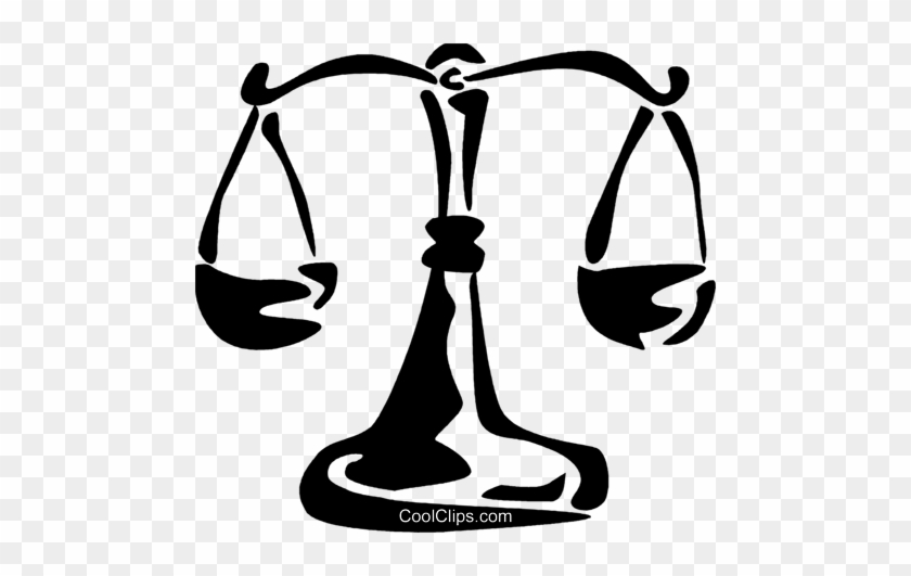 Scales Of Justice Royalty Free Vector Clip Art Illustration - Balança Da Justiça Png #1588943