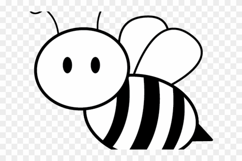 Bees Clipart Rustic - Clip Art Black And White Bee #1588983