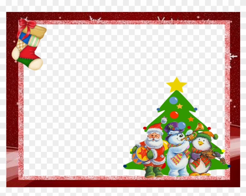 Boa Noite Feliz Natal Clipart Christmas Day Christmas - Moldura Para Foto  De Natal Com Papai Noel - Free Transparent PNG Clipart Images Download