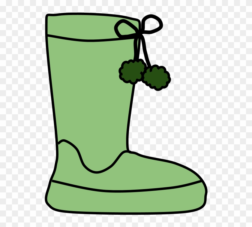 Boots, Pom-poms, Snow, Rain, Green, - Rain Boot #1589044