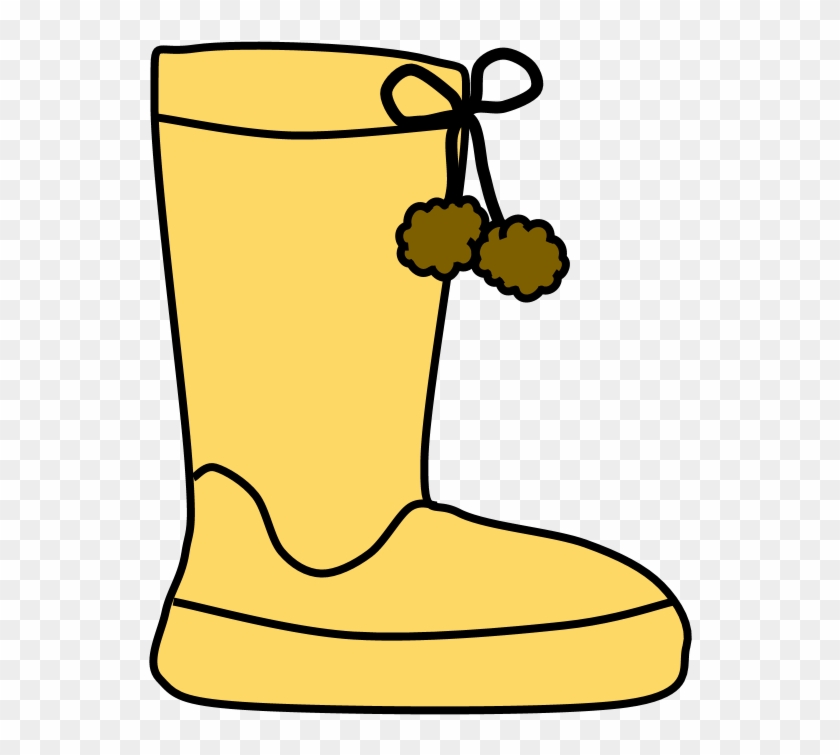 Boots, Pom-poms, Snow, Rain, Yellow, Tan, - Snow Boot #1589047