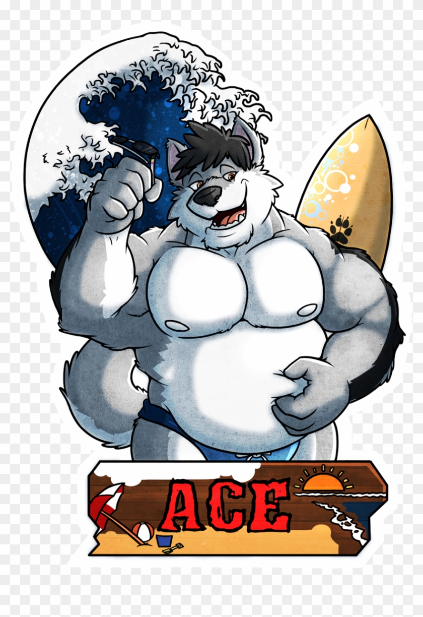 Summer Party Badge Ace - Cartoon #1589083