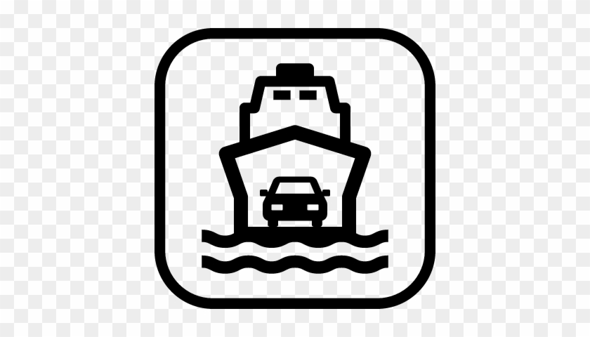 Ferry Carrying Cars Vector - Ro Ro Ferry Icon #1589224