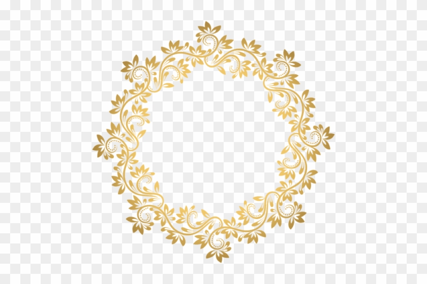 Free Png Download Gold Deco Round Border Clipart Png - Golden Border Round Png #1589232
