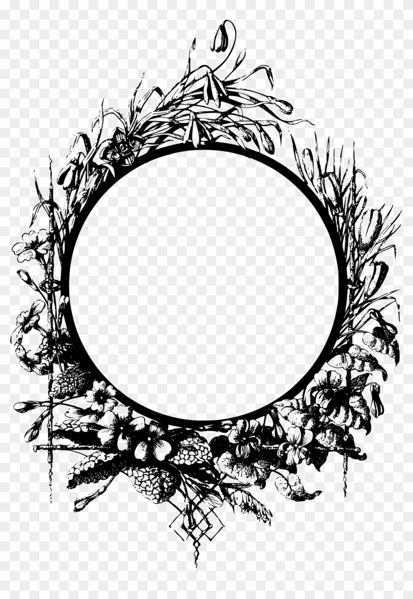 Clipart Flowery Frame Aztec Circle Border Clip Art - Circle #1589235