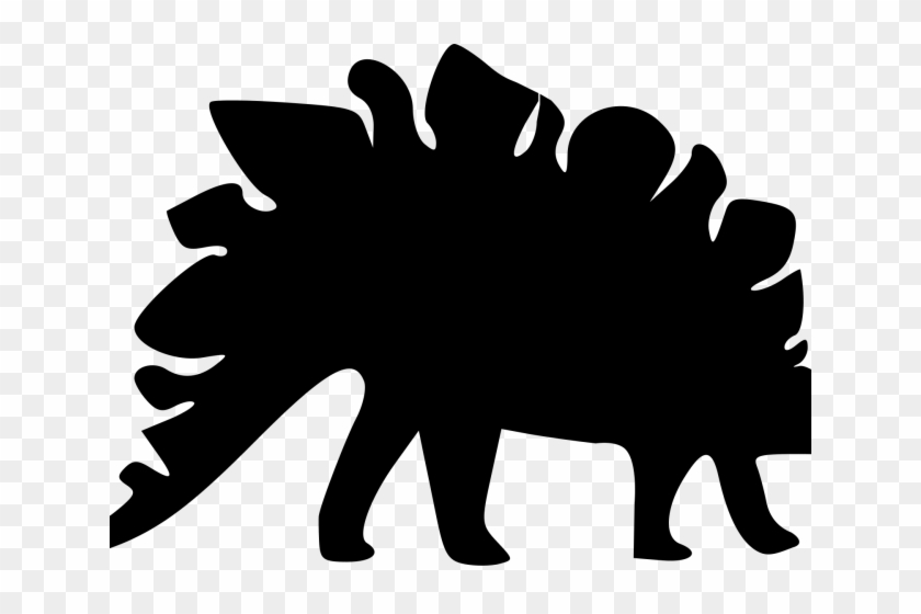 Stegosaurus Clipart Dinosaur Silhouette - Dinosaur Silhouette Stegosaurus Png #1589317