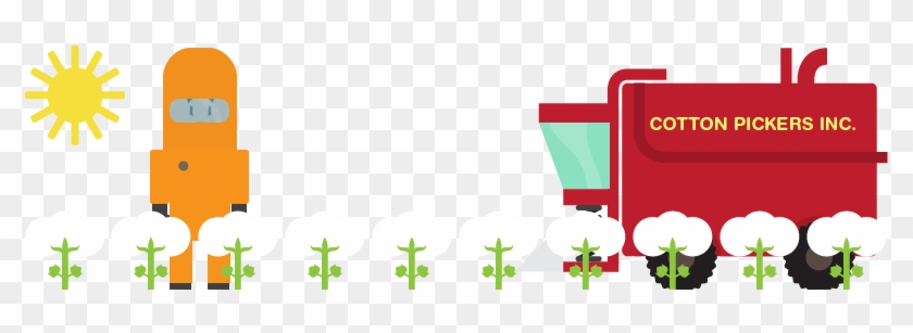 Cotton Field And Farmer - Cotton Field And Farmer #1589325