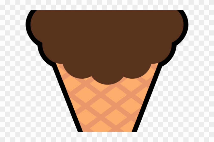 Ice Cream Clipart Chocolate - Icecream In A Cone Clipart #1589369