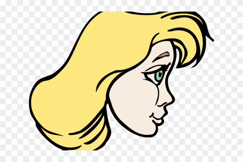 Profile Clipart Working Woman - Side Profile Of Face Clipart #1589499