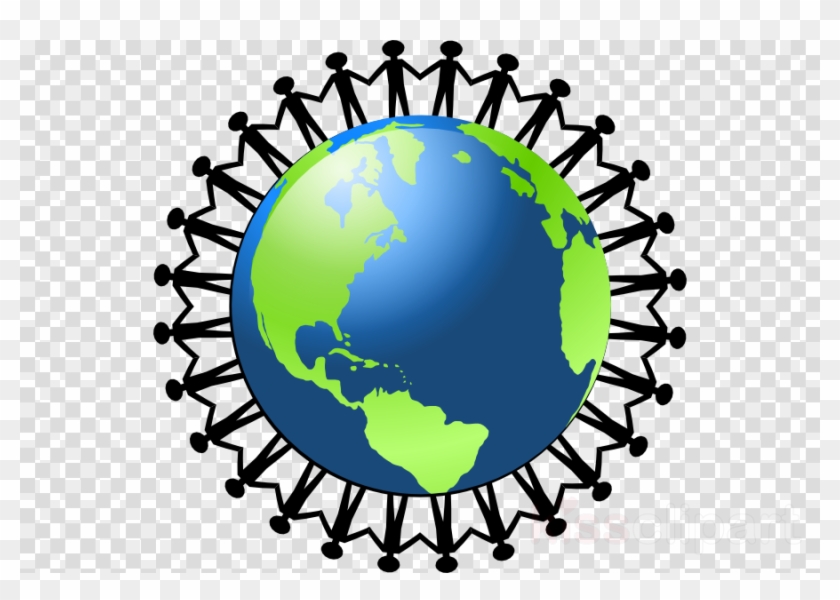 Are Special Like The World - Cartoon People On Globe - Free Transparent PNG  Clipart Images Download
