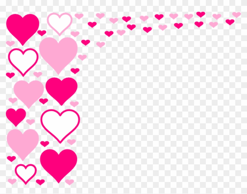 Hearts Sticker - Pink Heart Clipart Border #1589561