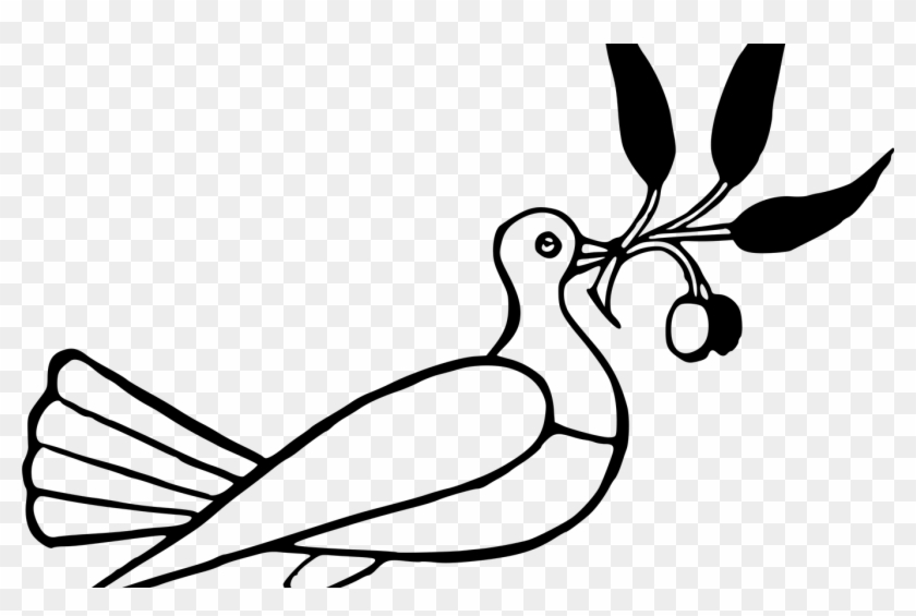 Clipart Dove With Olive Branch - Walter Crane Line And Form #1589578
