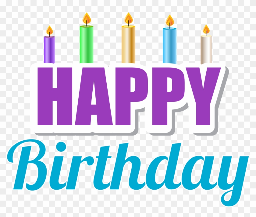 Happy Birthday With Candles Png Clip Art - Happy Birthday Candles Png #1589592