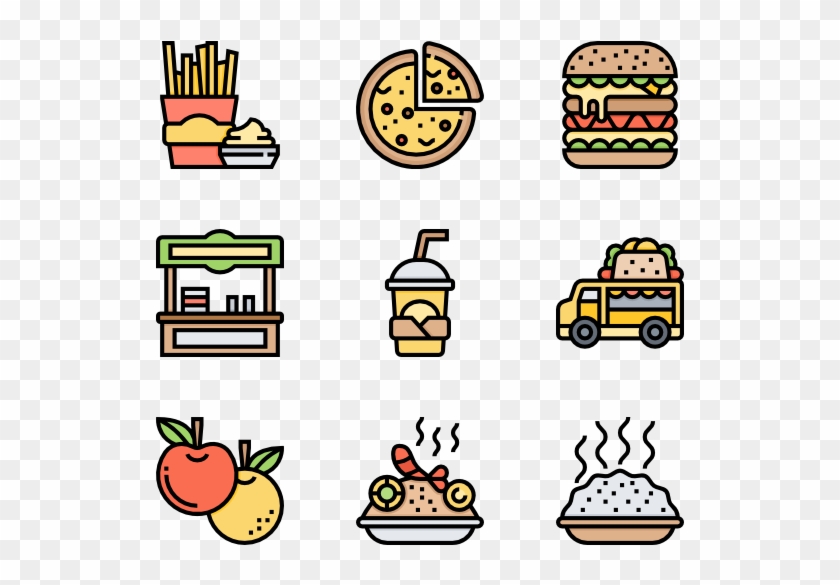 Street Food And Food Trucker - Png Check Up Vector #1589636