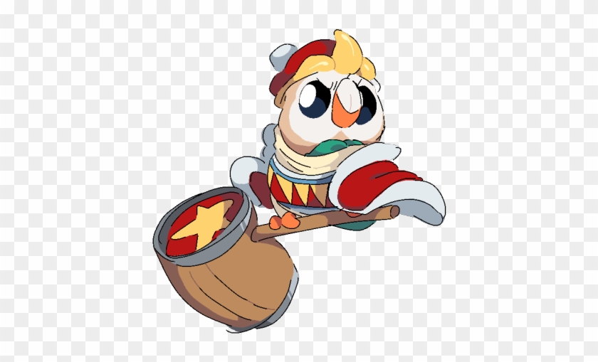 Cartoon Birds Clipart - Rowlet As King Dedede #1589671