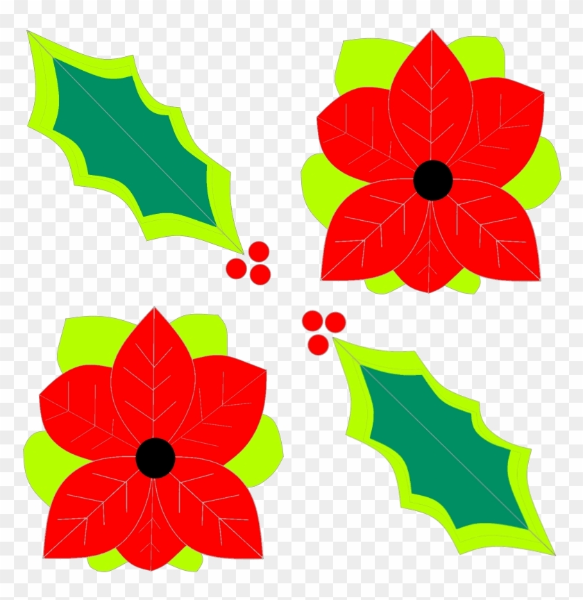 Poinsettia And Holly Design By Mooshkin - Poinsettia And Holly Design By Mooshkin #1589672