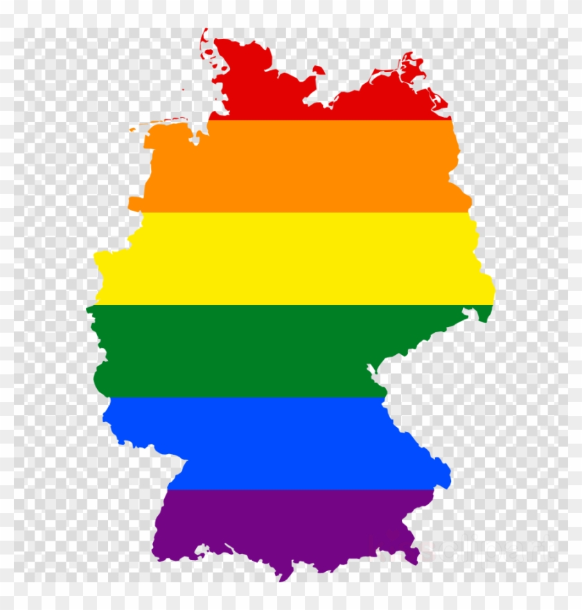 Download Germany Rainbow Pride Flag And Map Baby Blanket - Germany State Flag Map #1589687
