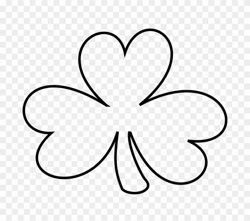 Clover Clipart Black And White - Black And White Shamrock Clip Art #1589708