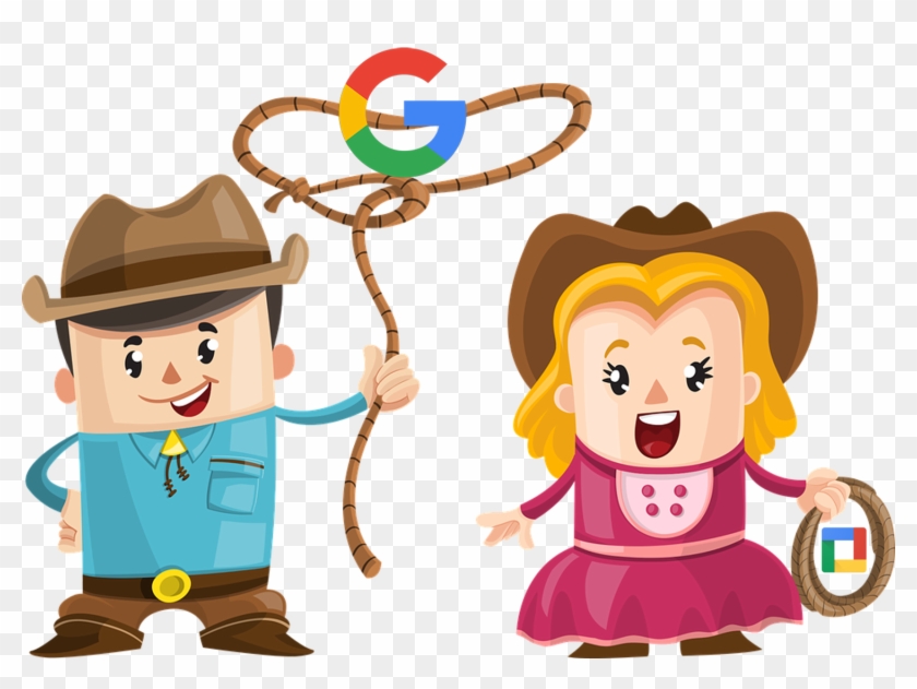 Lasso Clipart Colored Square - Cartoon Cowboy And Girl #1589748