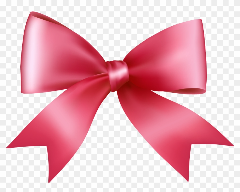 Clipart Bow Hand Drawn - Pink Bow Transparent Background #1589773