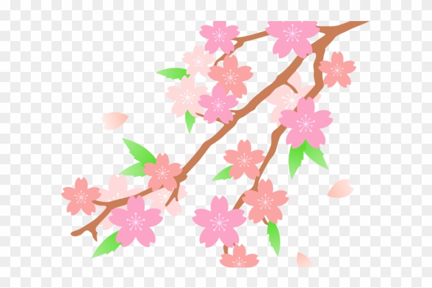 Cherry Tree Clipart Fruit Flower Clipart - Png Blossom Flower Drawn #1589784