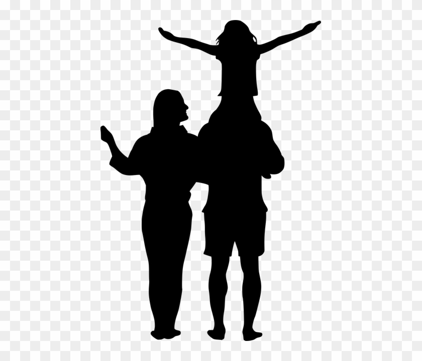 Free Image On Pixabay - Father Mother Daughter Silhouette #1589804