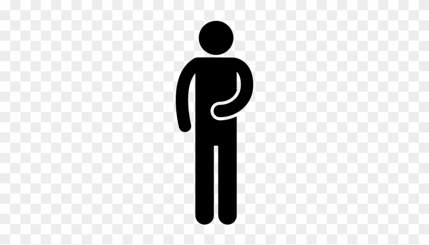 Touching Belly Silhouette Vector - Transparent Simple Person Silhouette #1589819