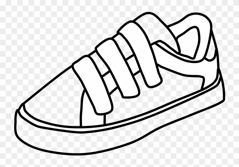 Sneakers, Velcro, Black And White, Png - Walking Shoe #1589848