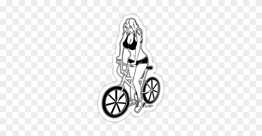 Bmx Girl 1 Black Heathen Graphics - Cycling #1589869