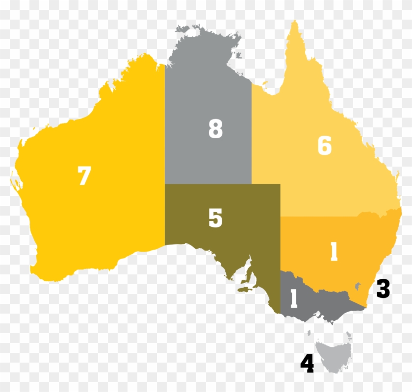 Victoria And New South Wales Secure Equal Top Spot - Australian Super Rugby Map #1589919