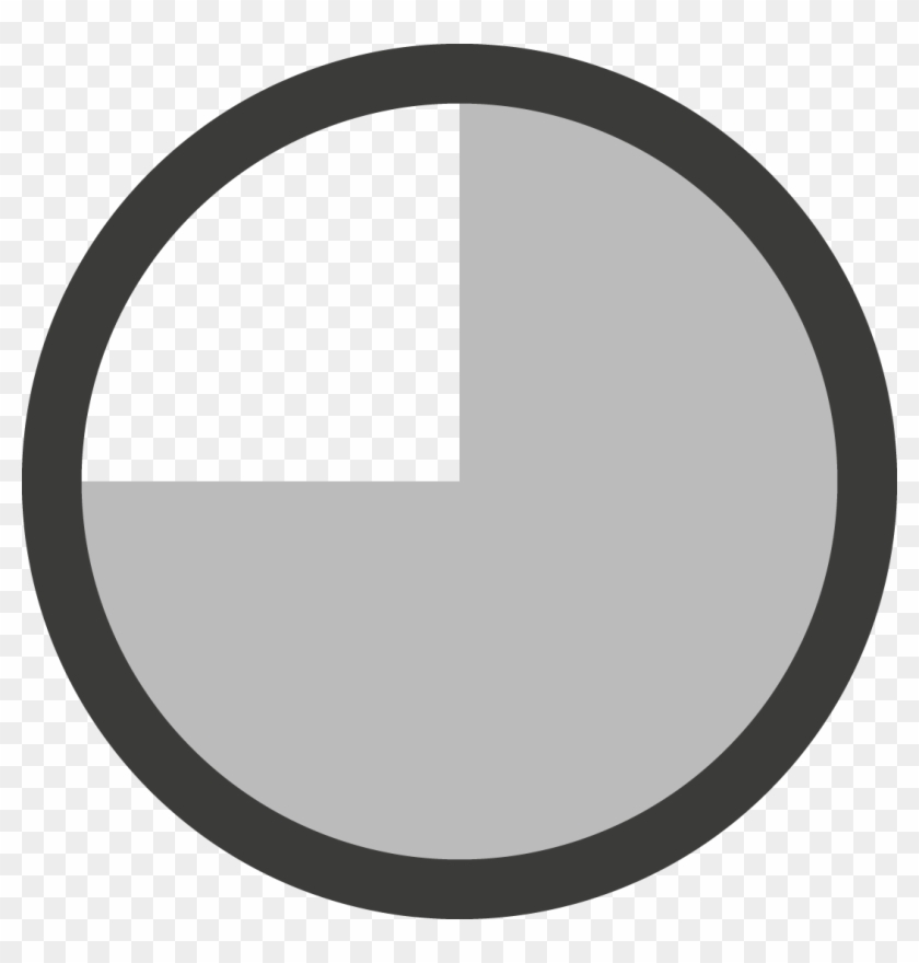 Three-quarter Filled Circle - Circle #1589981