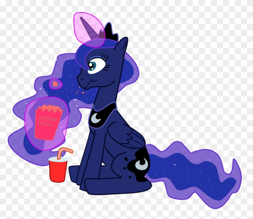 Princess Luna Sitting Down Eating And Drinking By Mighty355 - Princess Luna Sitting Down #1589994
