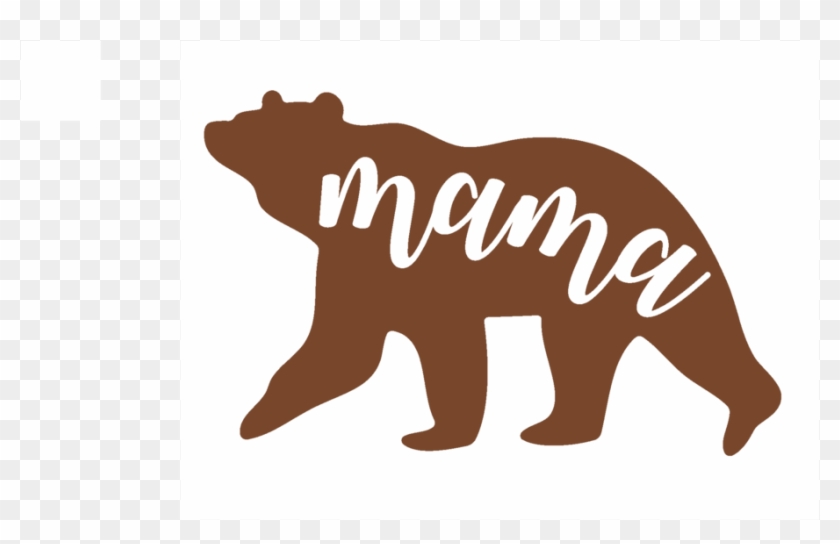 Mama Bear Vinyl Decal - Silhouette Baby Bear Clipart #1590074