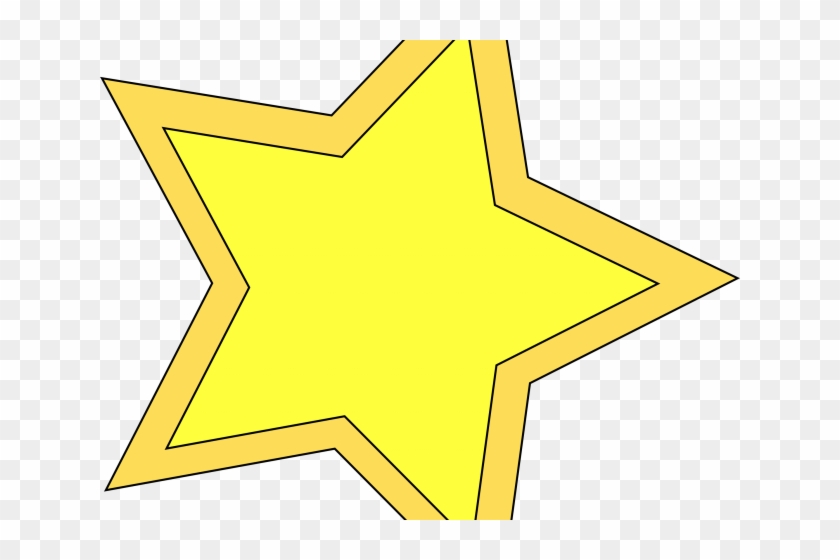 Star Shape Clipart - Yellow Star Black Background #1590128