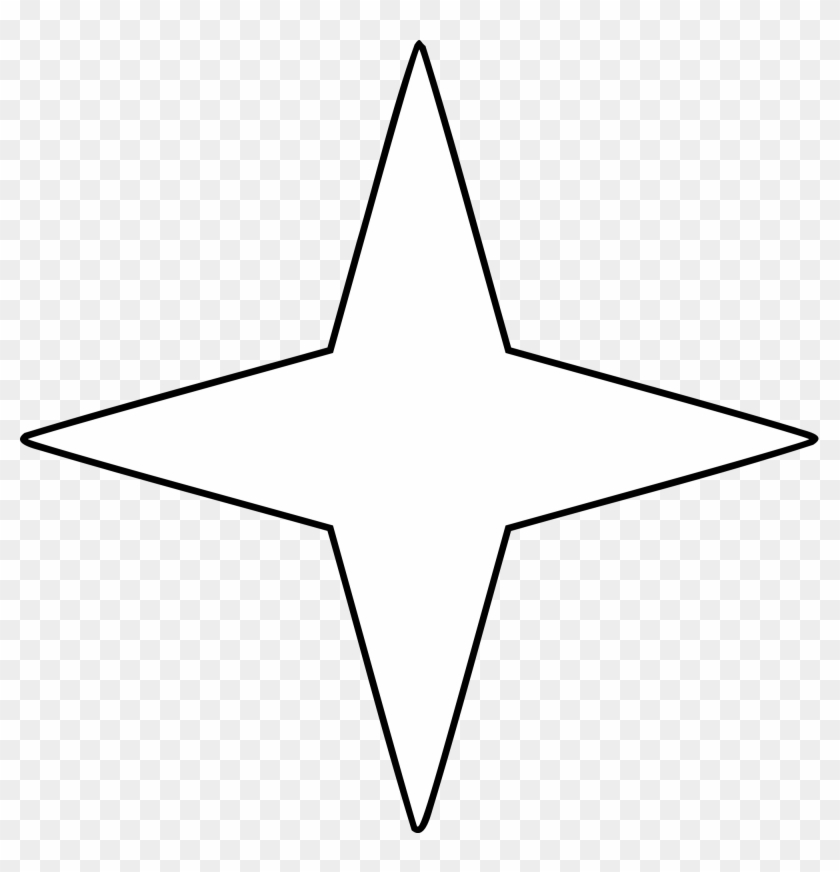 2000 X 1983 2 - 4 Point Star Svg #1590138