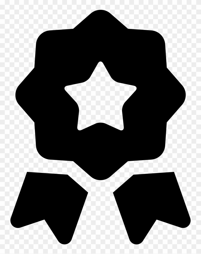 Medal Of Star Shape With Ribbon Tails Comments - Machine Parts Clip Art #1590151