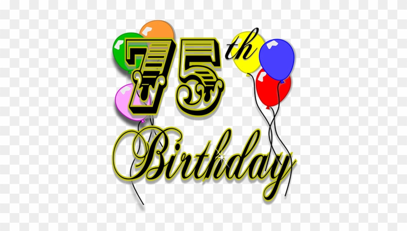 Happy 75th Birthday Foil Banner - Happy 75th Birthday Foil Banner #1590345