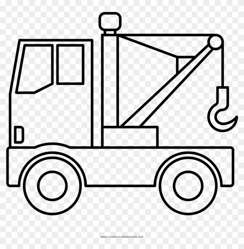 Tow Truck Coloring Page - Small Tanker Truck Drawing #1590364