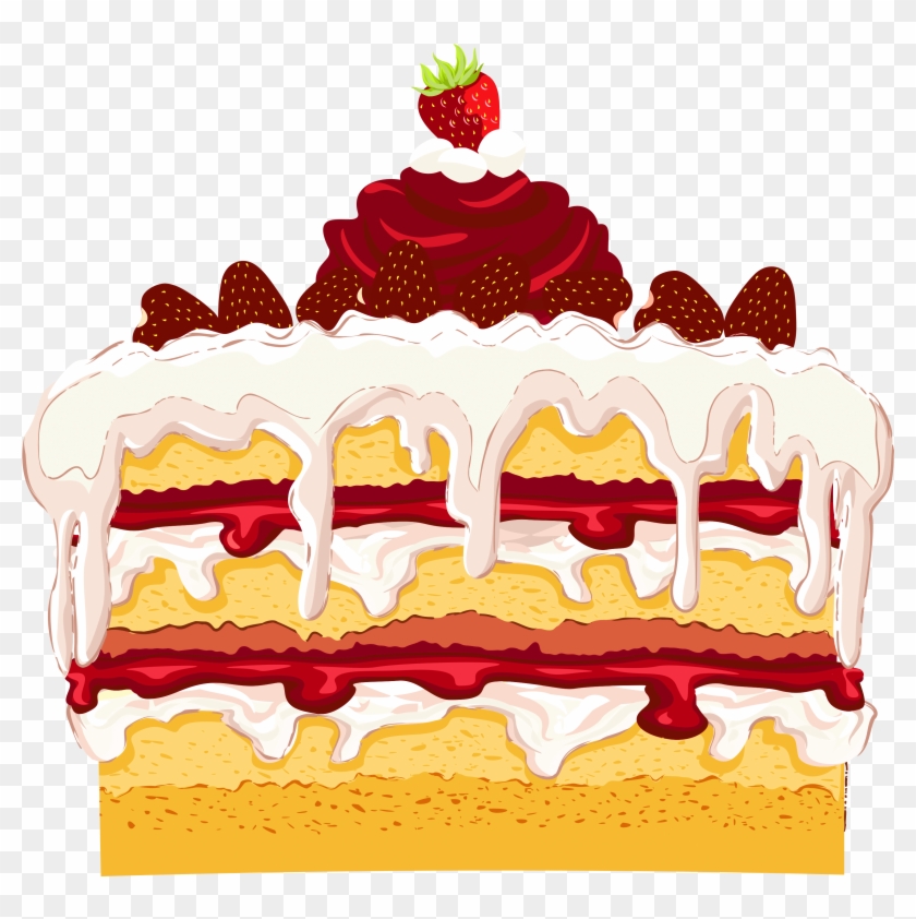Holiday Bake Sale Clipart - Strawberry Cake Clipart Free #1590561