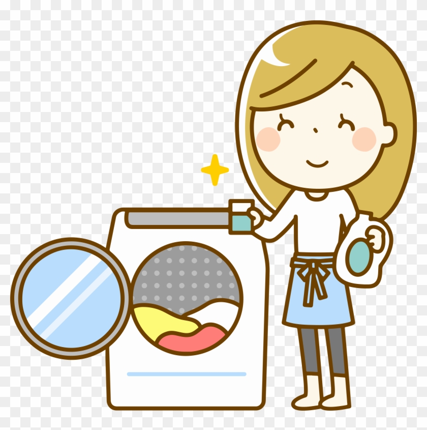 Big Image - せん たく する イラスト - Free Transparent PNG