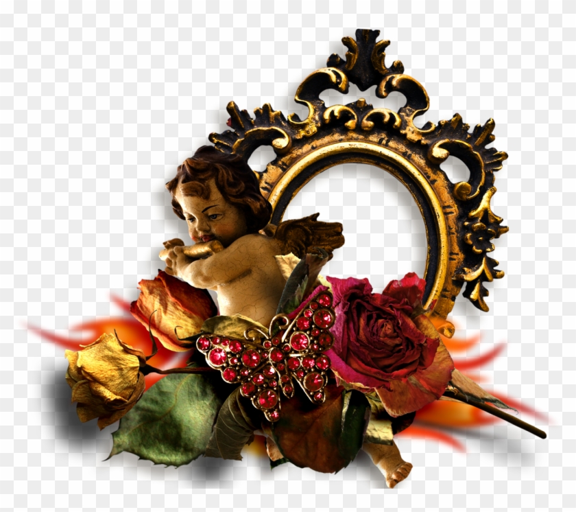 Autumn Frame Burning Love, Clip Art, Frames, Ornaments, - Garden Roses #1590726