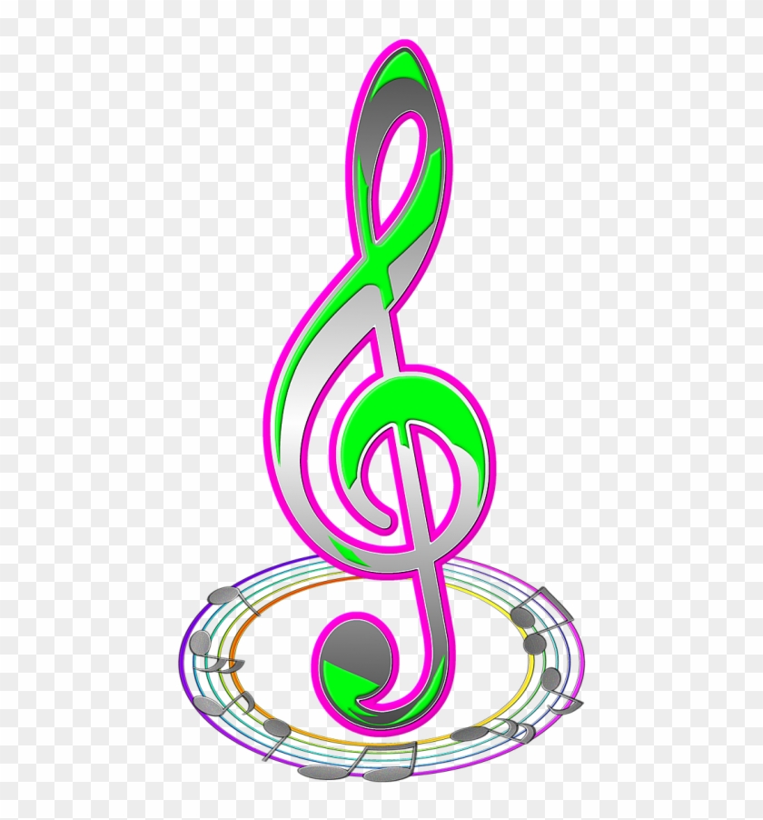 Note,scores,treble Clef,melody,music,clip Art,colored - Ключ Ноты Пнг #1590742