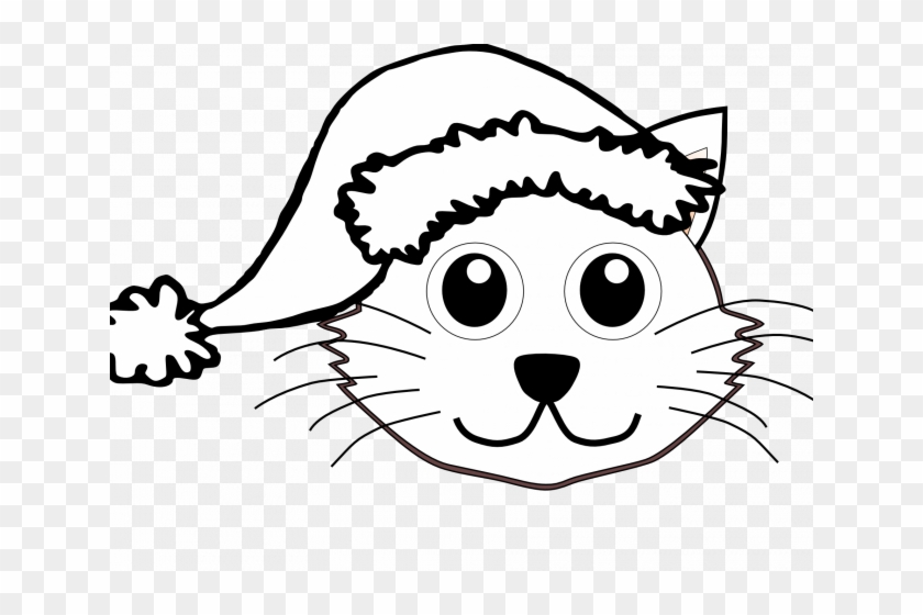 Coloring Santa Hats With Free Cartoon Hat Download - Santa Black And White Clip Art Christmas #1590818