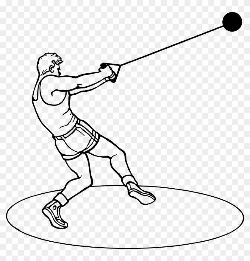 Hammer Throw Field Clip Art Others Ⓒ - Lanzamiento De Martillo Dibujo #1590864