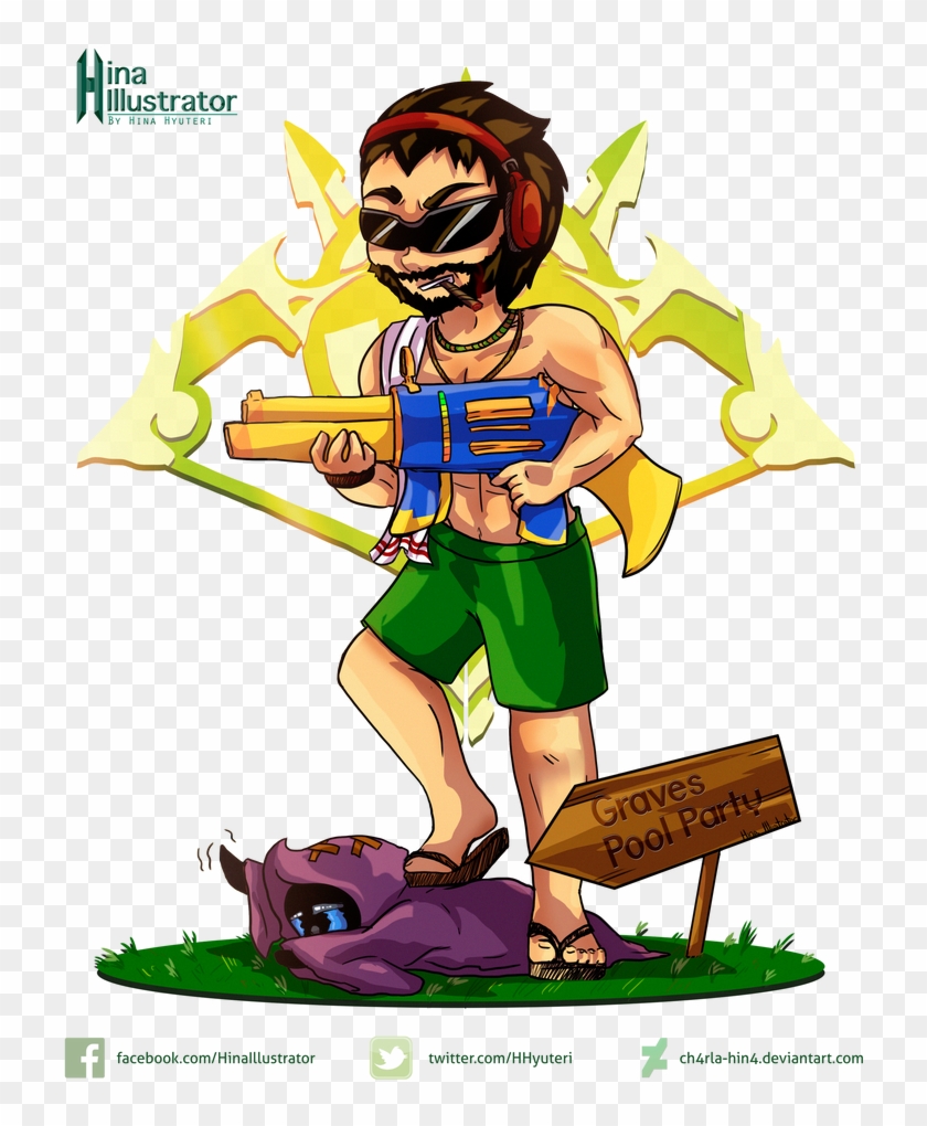 Chibi Graves Pool Party By Ch4rla-hin4 - Cartoon #1590876