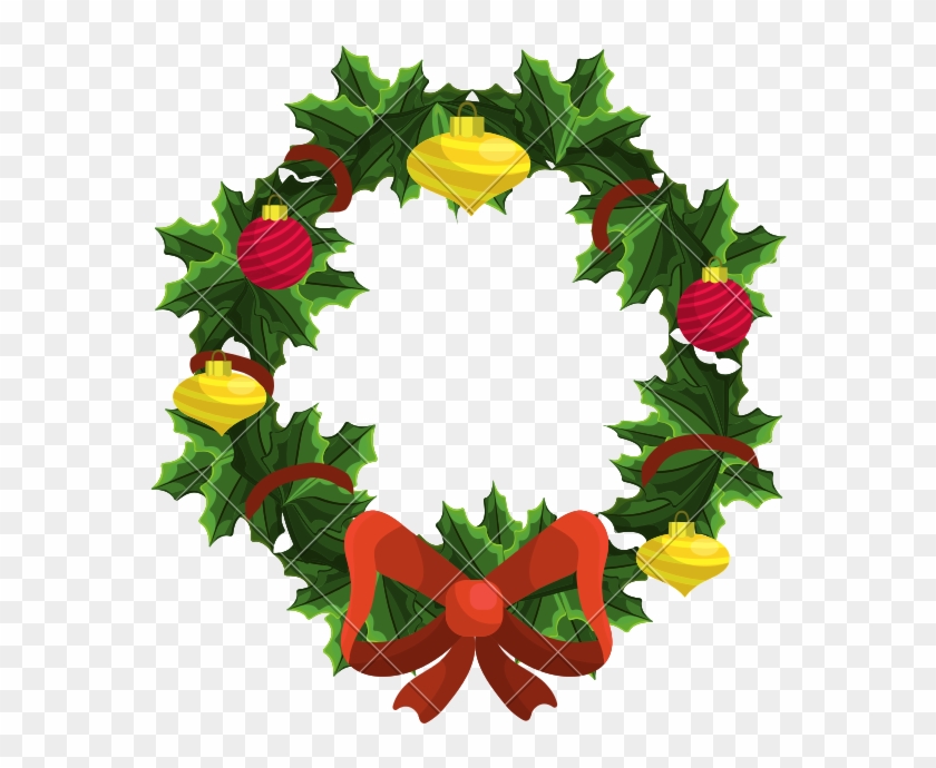 Christmas Wreath Garland With Christmas Design - Christmas Day #1590939