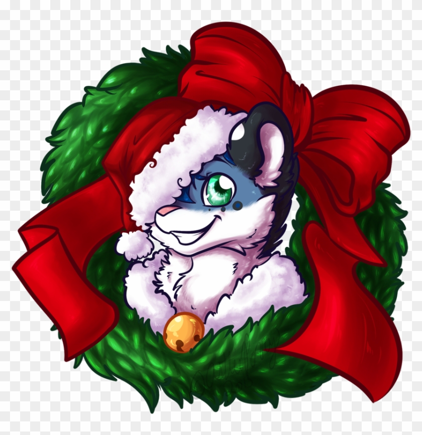 Christmas Wreath Bluebie Bust By Bluekazenate - Cartoon #1590946