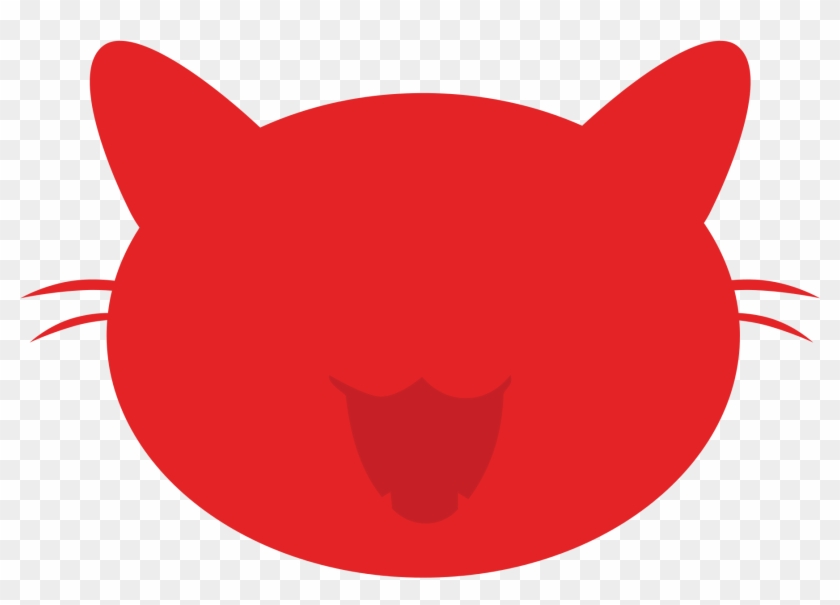 Cat Clipart Red - Cat S Face Silhouette #1591018