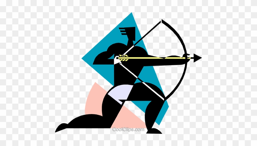 Archer With Bow And Arrow Royalty Free Vector Clip - Graphic Design #1591038
